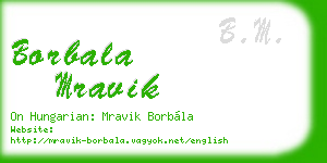 borbala mravik business card