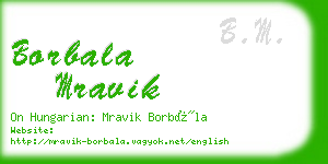 borbala mravik business card